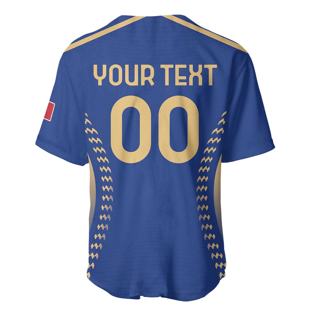 Custom Football 2026 Italia Baseball Jersey Forza Azzurri
