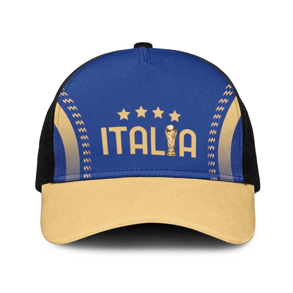 Football 2026 Italia Baseball Net Cap Forza Azzurri