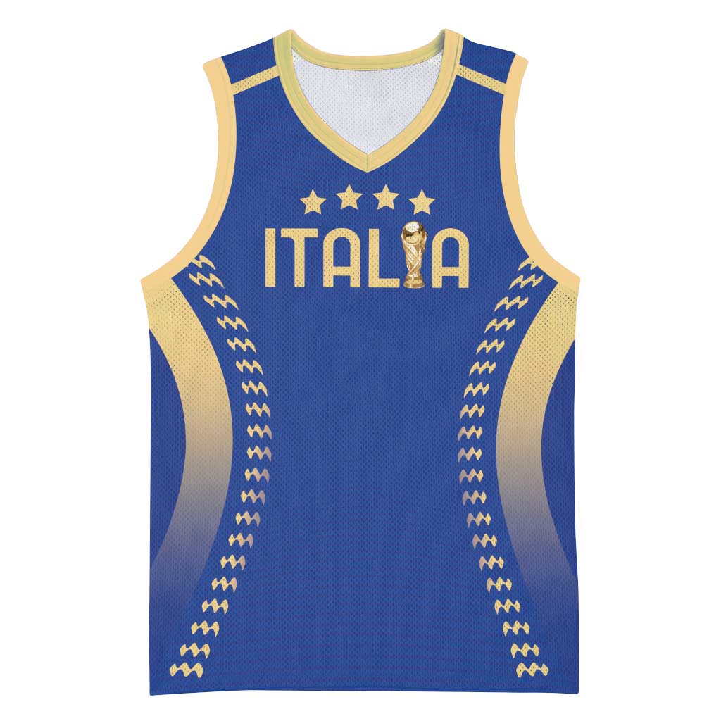 Custom Football 2026 Italia Basketball Jersey Forza Azzurri