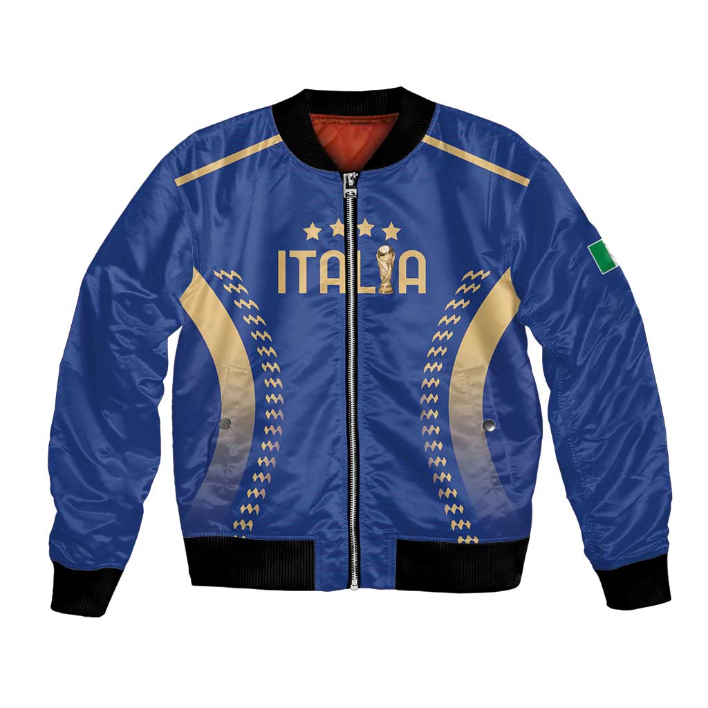 Custom Football 2026 Italia Bomber Jacket Forza Azzurri