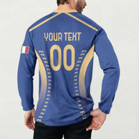 Custom Football 2026 Italia Button Sweatshirt Forza Azzurri