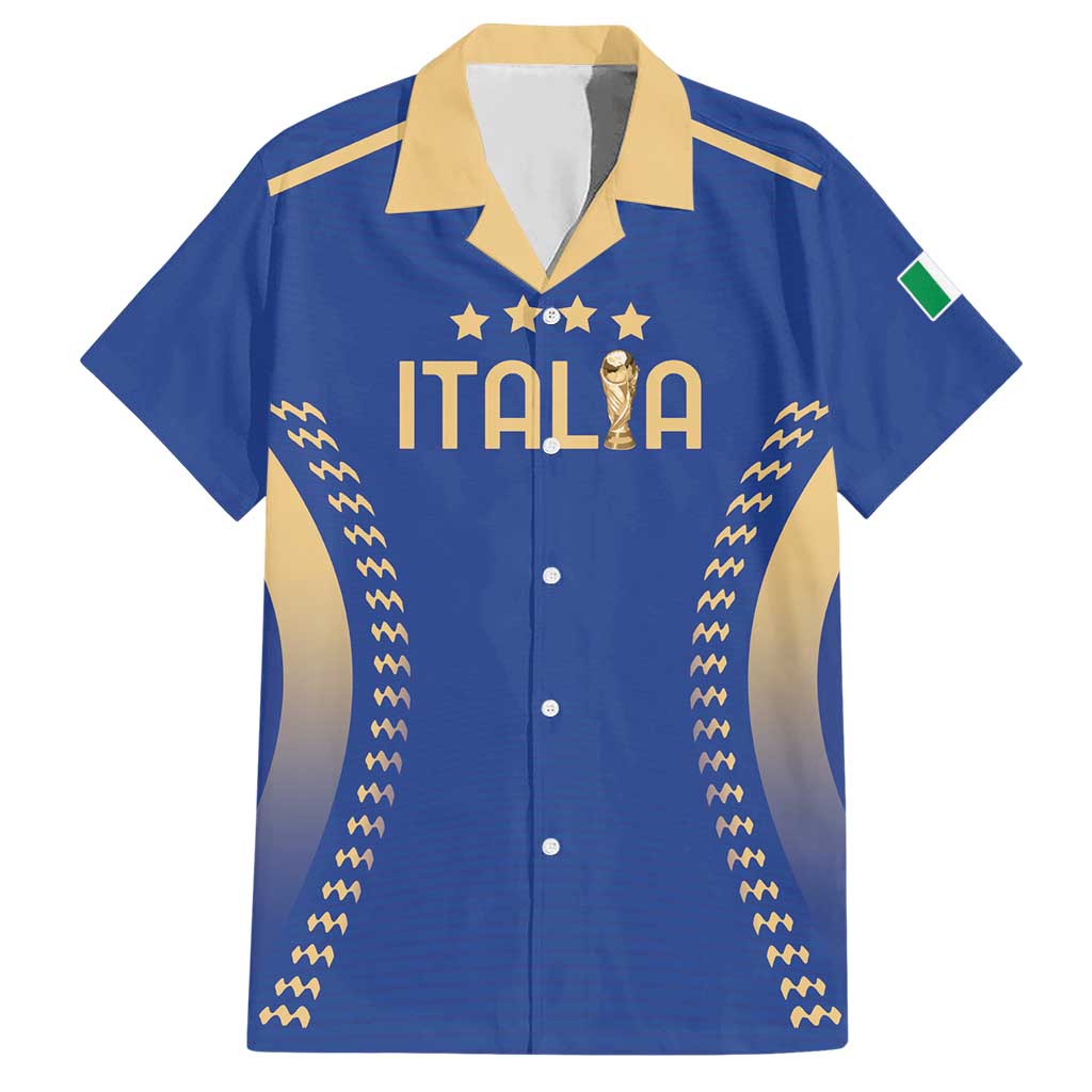 Custom Football 2026 Italia Hawaiian Shirt Forza Azzurri