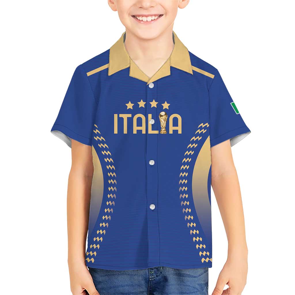 Custom Football 2026 Italia Hawaiian Shirt Forza Azzurri