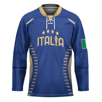 Custom Football 2026 Italia Hockey Jersey Forza Azzurri