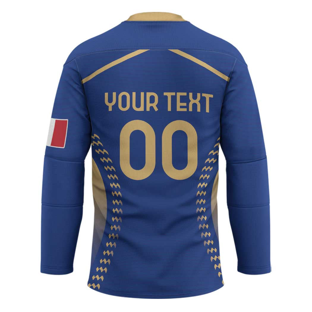 Custom Football 2026 Italia Hockey Jersey Forza Azzurri
