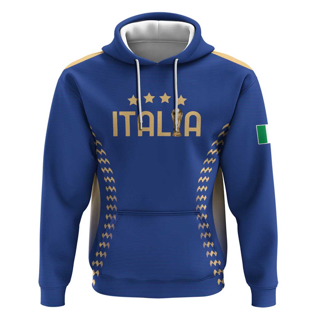 Custom Football 2026 Italia Hoodie Forza Azzurri