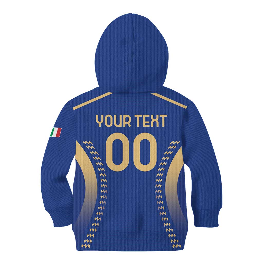 Custom Football 2026 Italia Kid Hoodie Forza Azzurri