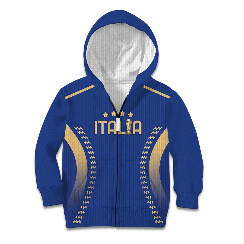 Custom Football 2026 Italia Kid Hoodie Forza Azzurri