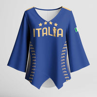 Custom Football 2026 Italia Kimono Sleeve Blouse Forza Azzurri
