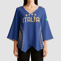 Custom Football 2026 Italia Kimono Sleeve Blouse Forza Azzurri
