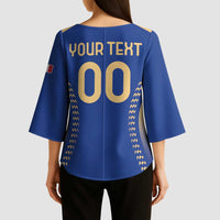 Custom Football 2026 Italia Kimono Sleeve Blouse Forza Azzurri
