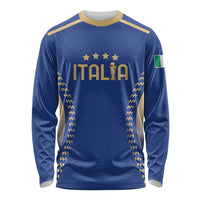 Custom Football 2026 Italia Long Sleeve Shirt Forza Azzurri