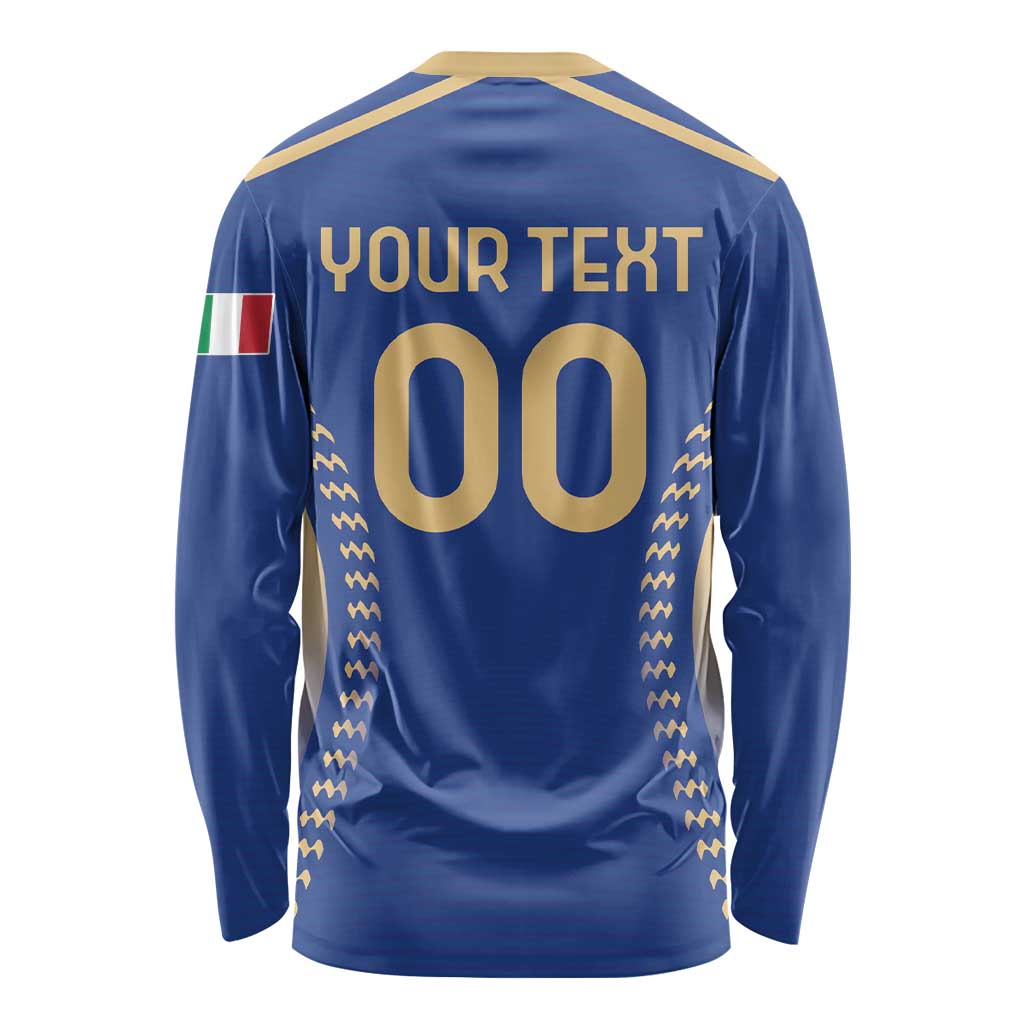 Custom Football 2026 Italia Long Sleeve Shirt Forza Azzurri