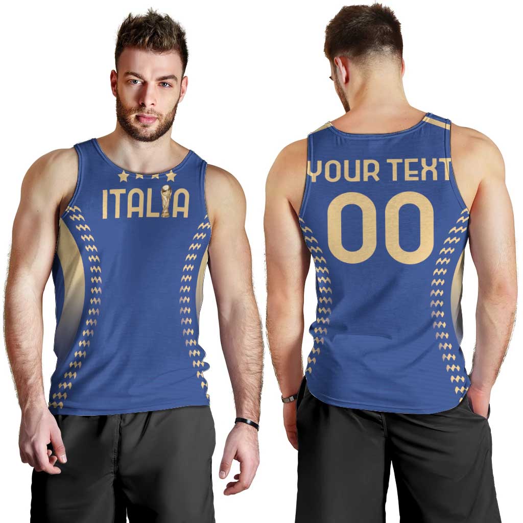 Custom Football 2026 Italia Men Tank Top Forza Azzurri
