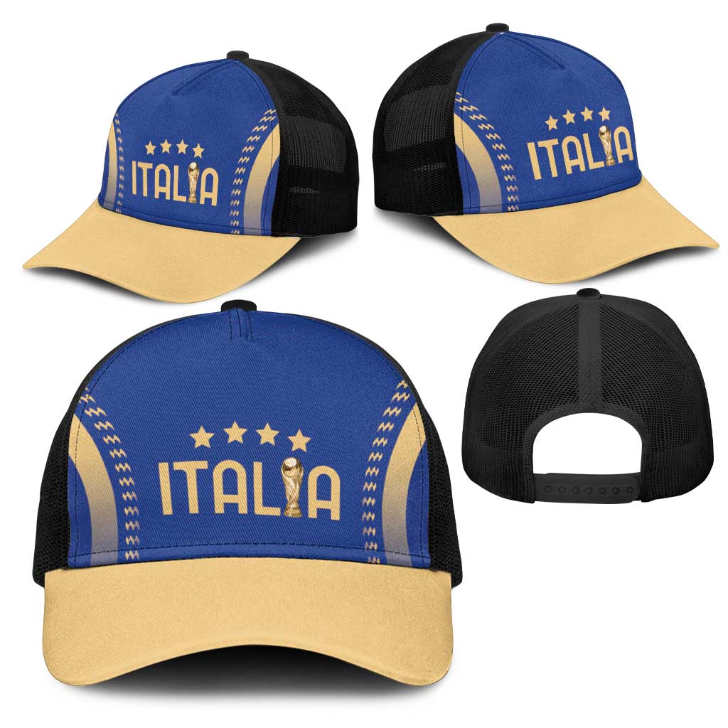 Football 2026 Italia Mesh Trucker Cap Forza Azzurri