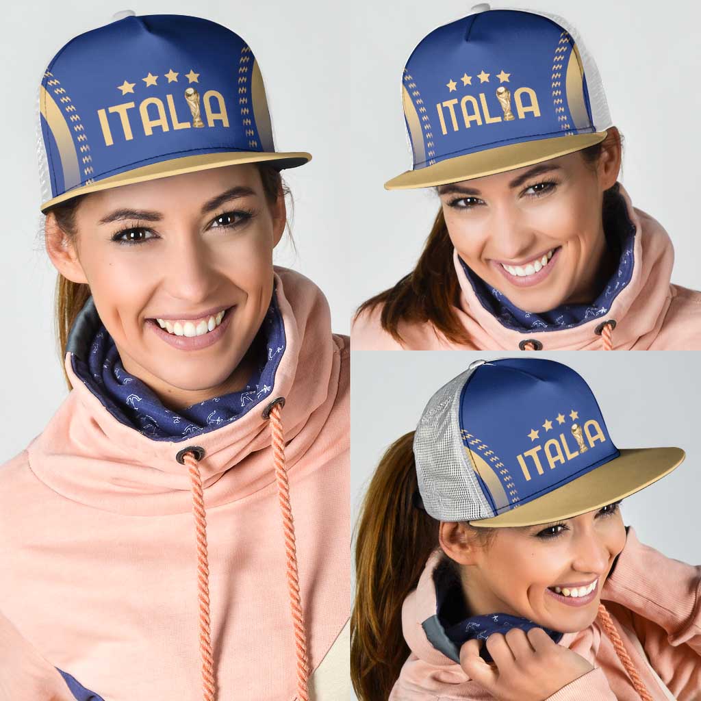 Football 2026 Italia Mesh Trucker Cap Forza Azzurri