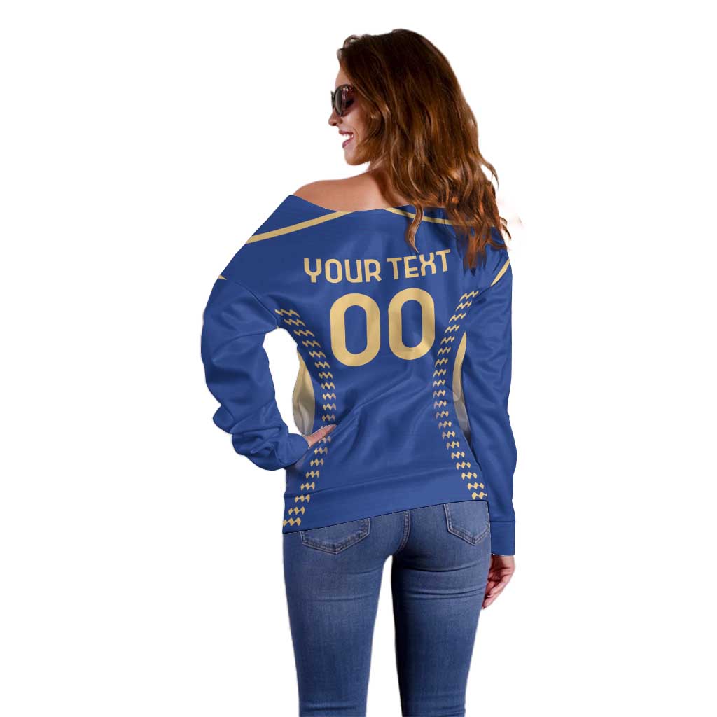 Custom Football 2026 Italia Off Shoulder Sweater Forza Azzurri