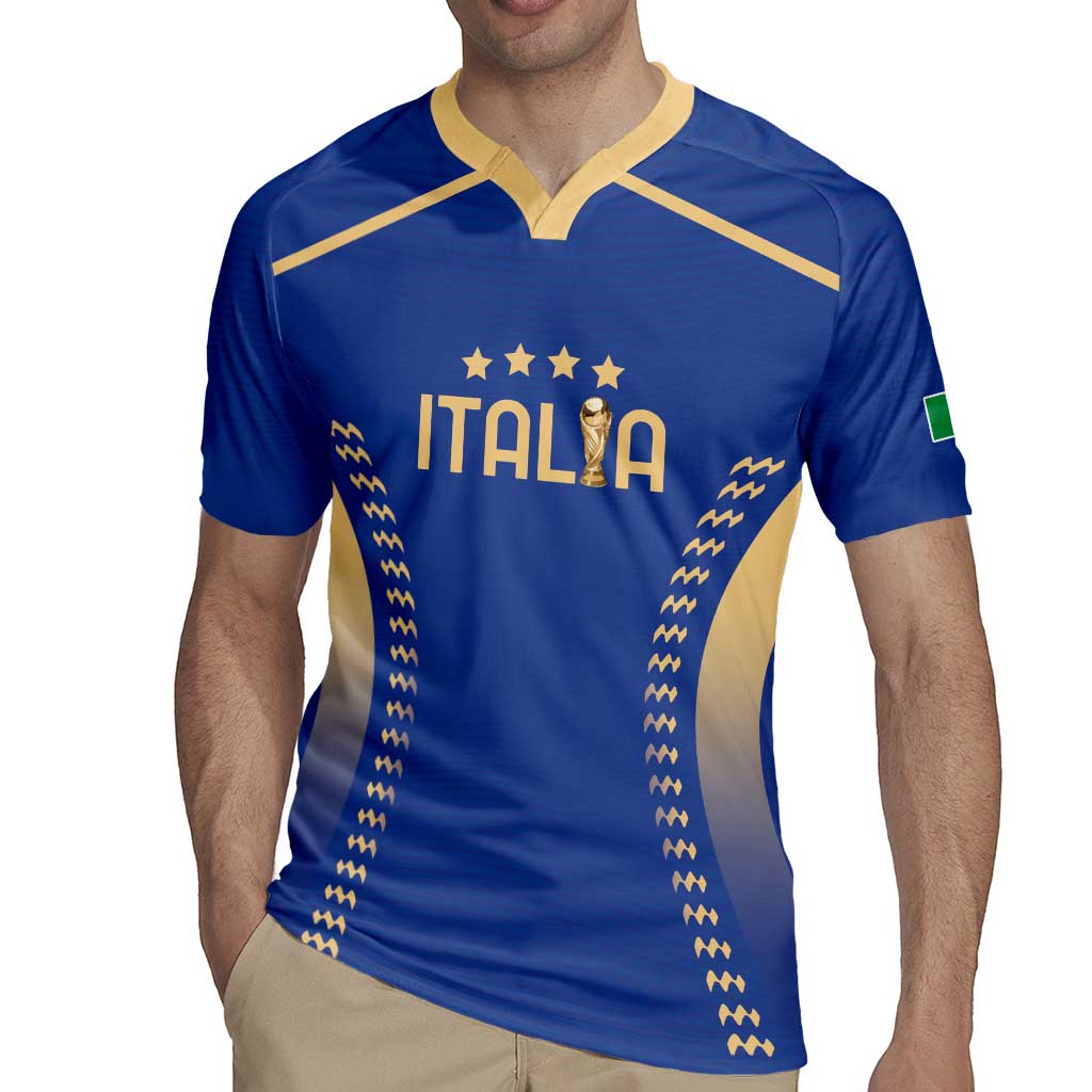 Custom Football 2026 Italia Rugby Jersey Forza Azzurri