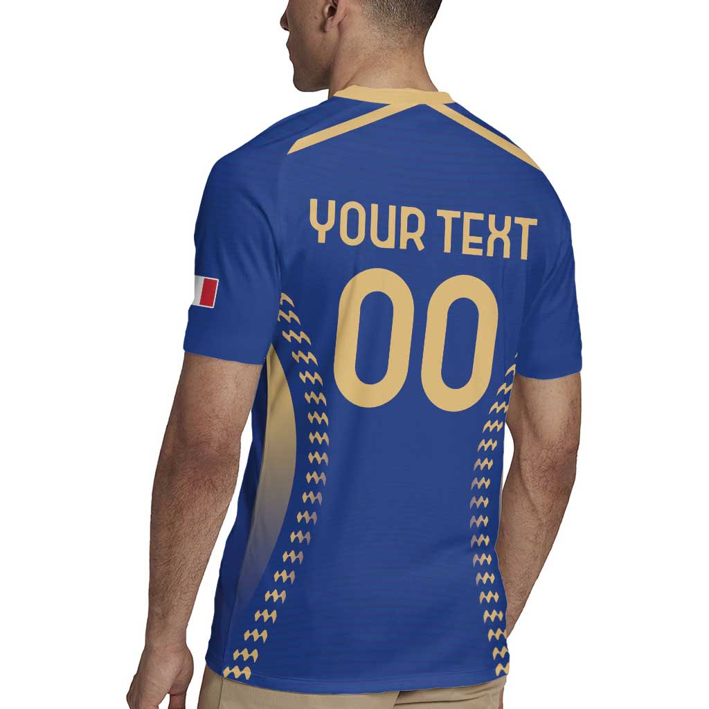 Custom Football 2026 Italia Rugby Jersey Forza Azzurri