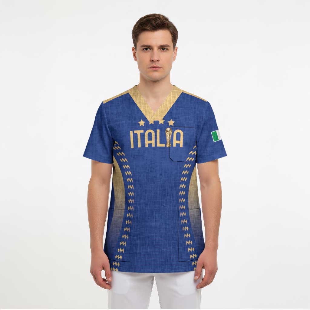 Custom Football 2026 Italia Scrub Top Forza Azzurri