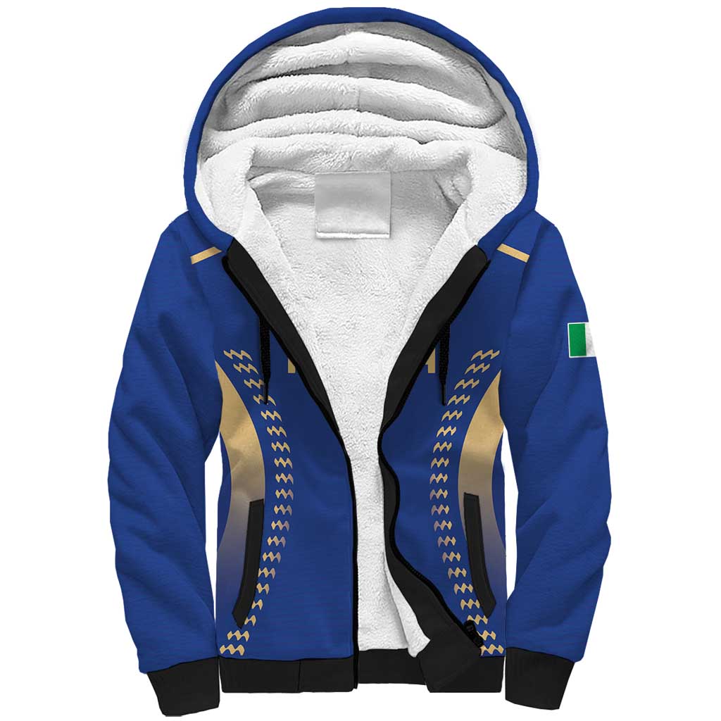 Custom Football 2026 Italia Sherpa Hoodie Forza Azzurri