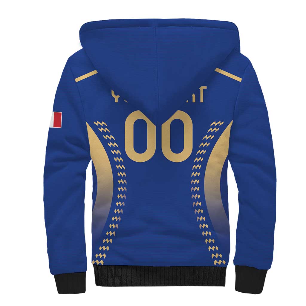 Custom Football 2026 Italia Sherpa Hoodie Forza Azzurri