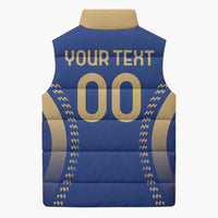 Custom Football 2026 Italia Sleeveless Puffer Jacket Forza Azzurri
