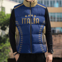 Custom Football 2026 Italia Sleeveless Puffer Jacket Forza Azzurri