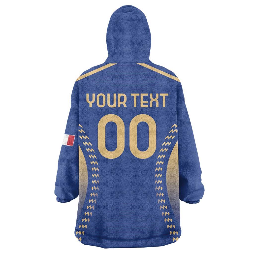Custom Football 2026 Italia Wearable Blanket Hoodie Forza Azzurri