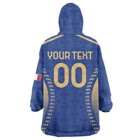 Custom Football 2026 Italia Wearable Blanket Hoodie Forza Azzurri
