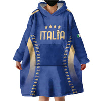 Custom Football 2026 Italia Wearable Blanket Hoodie Forza Azzurri