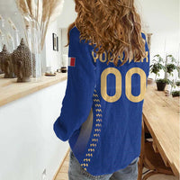 Custom Football 2026 Italia Women Casual Shirt Forza Azzurri