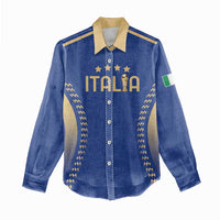 Custom Football 2026 Italia Women Casual Shirt Forza Azzurri