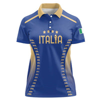 Custom Football 2026 Italia Women Polo Shirt Forza Azzurri