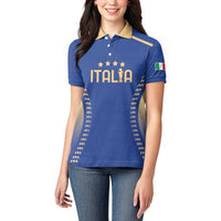 Custom Football 2026 Italia Women Polo Shirt Forza Azzurri