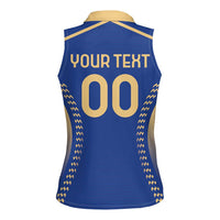Custom Football 2026 Italia Women Sleeveless Polo Shirt Forza Azzurri