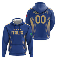 Custom Football 2026 Italia Zip Hoodie Forza Azzurri