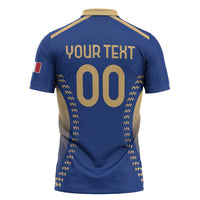 Custom Football 2026 Italia Zipper Polo Shirt Forza Azzurri