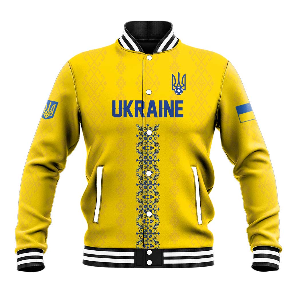 Custom Football 2026 Ukraine Baseball Jacket Slava Ukraini