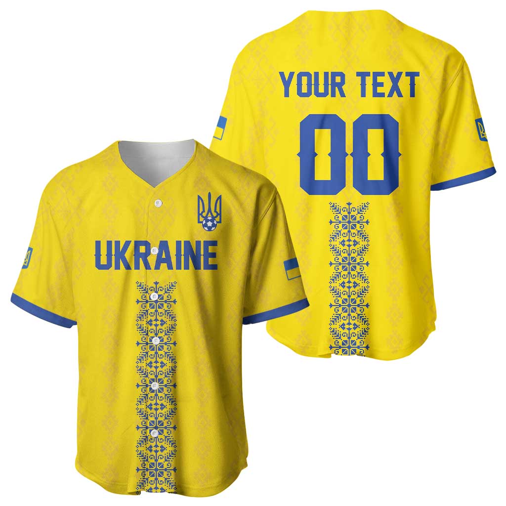 Custom Football 2026 Ukraine Baseball Jersey Slava Ukraini