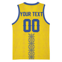 Custom Football 2026 Ukraine Basketball Jersey Slava Ukraini