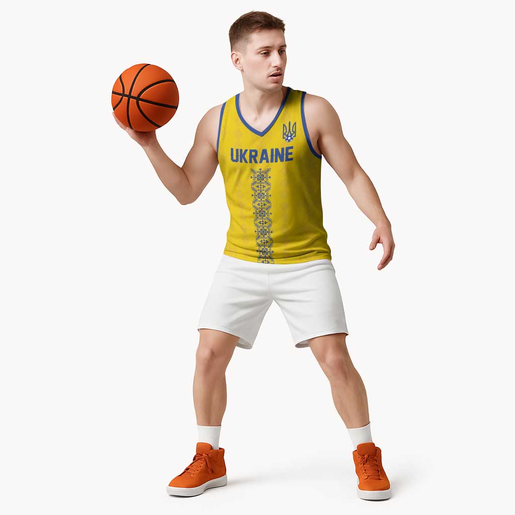 Custom Football 2026 Ukraine Basketball Jersey Slava Ukraini
