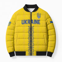 Custom Football 2026 Ukraine Bomber Puffer Jacket Slava Ukraini