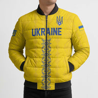 Custom Football 2026 Ukraine Bomber Puffer Jacket Slava Ukraini