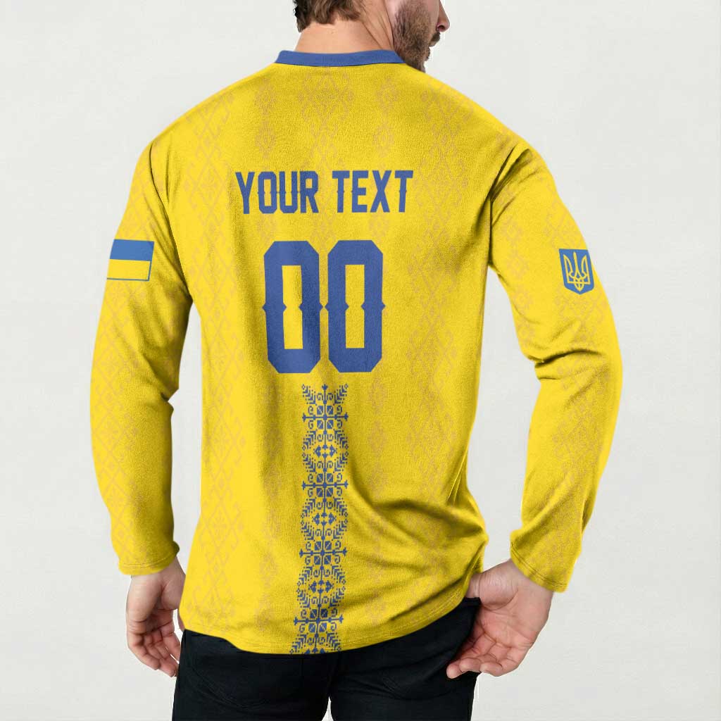 Custom Football 2026 Ukraine Button Sweatshirt Slava Ukraini