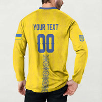 Custom Football 2026 Ukraine Button Sweatshirt Slava Ukraini