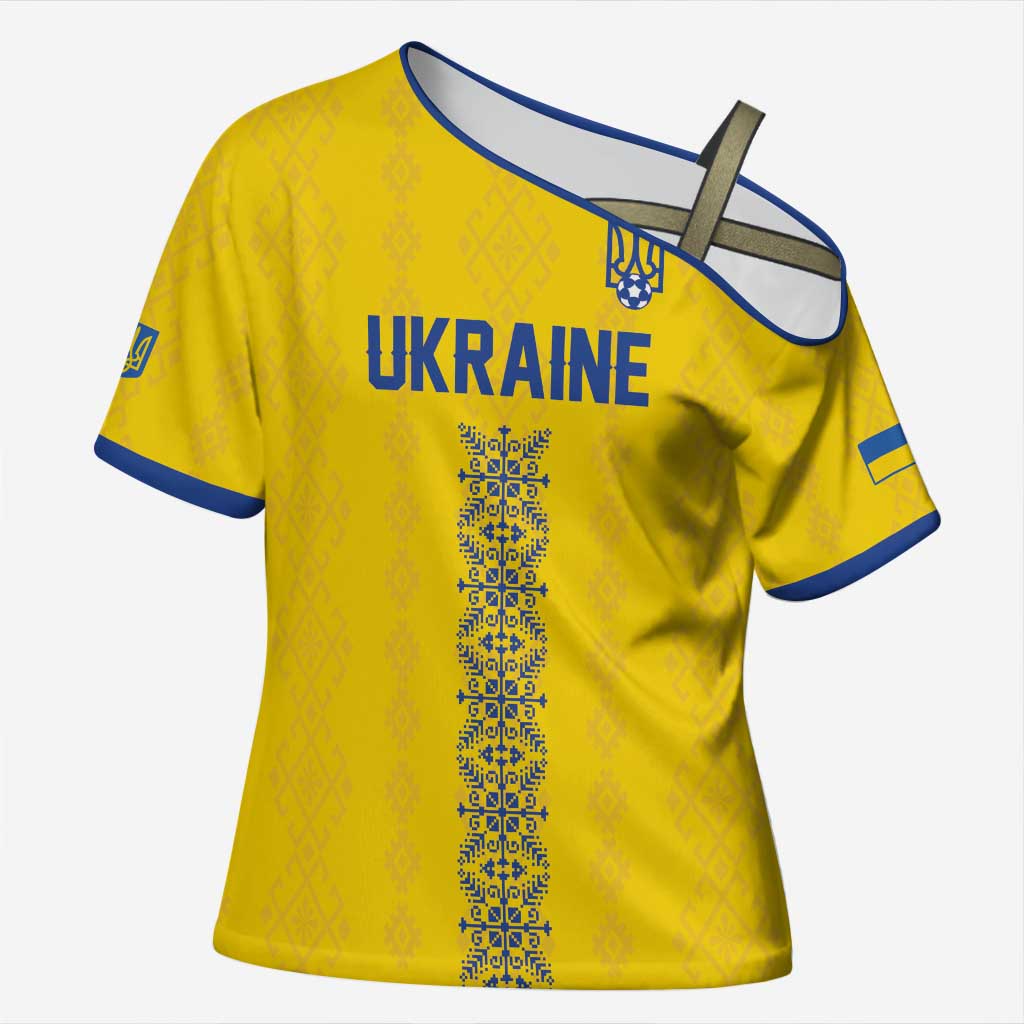 Custom Football 2026 Ukraine Cross Shoulder Shirt Slava Ukraini