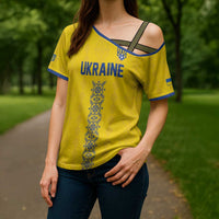 Custom Football 2026 Ukraine Cross Shoulder Shirt Slava Ukraini