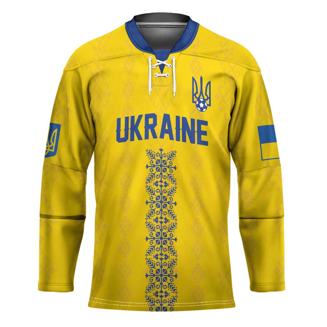 Custom Football 2026 Ukraine Hockey Jersey Slava Ukraini