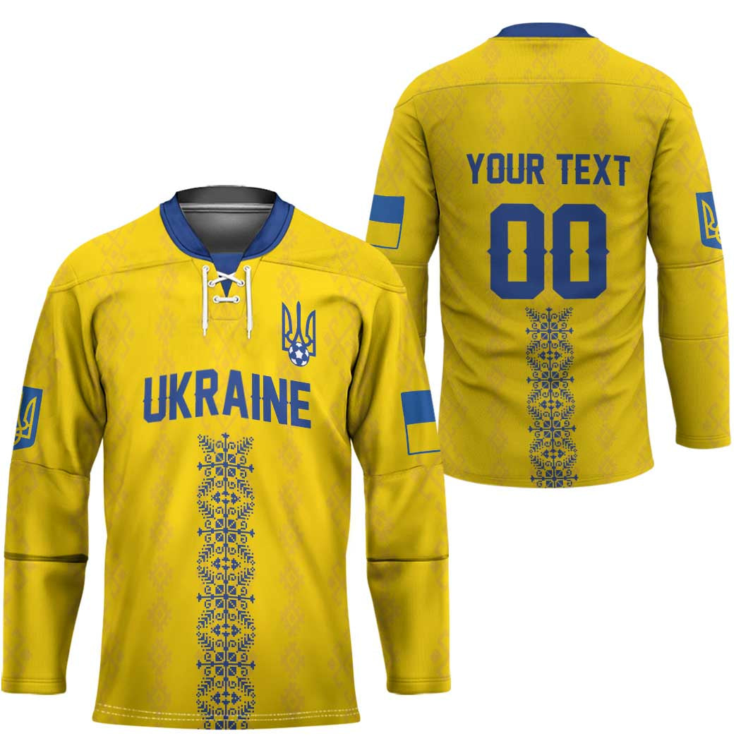 Custom Football 2026 Ukraine Hockey Jersey Slava Ukraini
